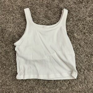 Victorias Secret PINK Cotton Tank w/ Shelf Bra White, M